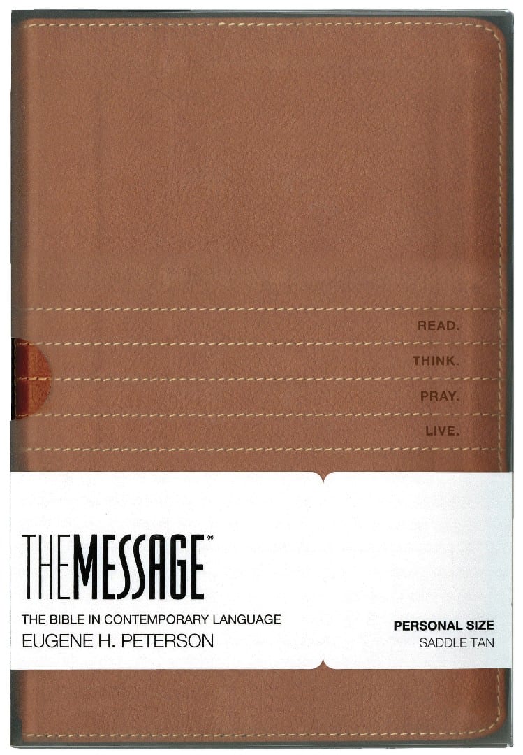 Message Bible, Personal Size, Saddle Tan