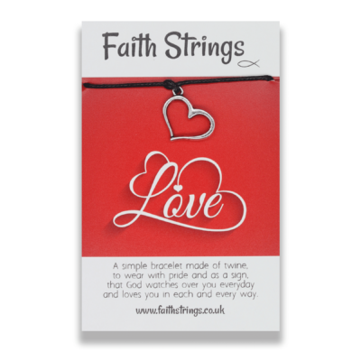 Love Faith String Valentine Bracelet