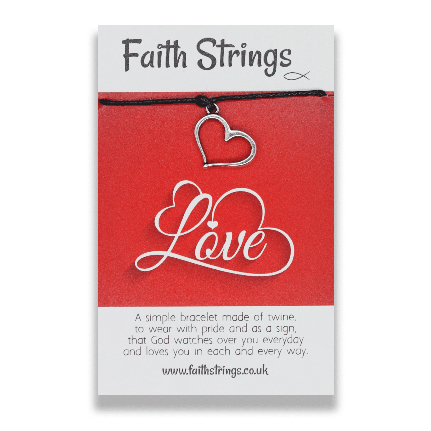 Love Faith String Valentine Bracelet