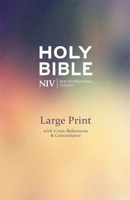 NIV Large Print Single-Column Deluxe Reference Bible: Hardback