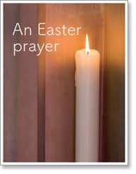 Candle by wall Easter Card