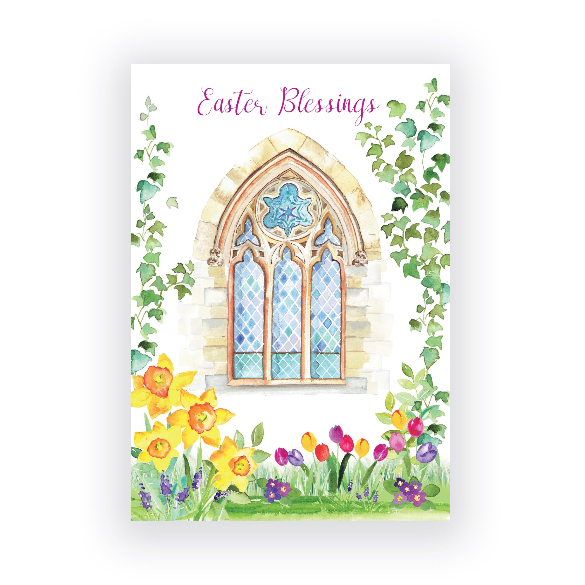 The Leprosy Mission - 4 Church Window Easter Cards