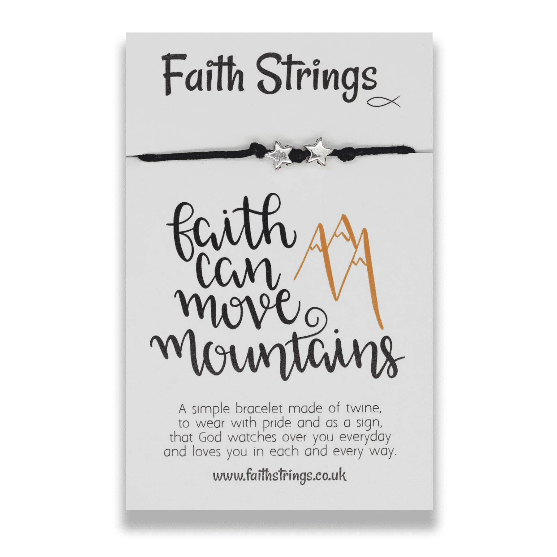 Faith Move Mountains Faith String Bracelet
