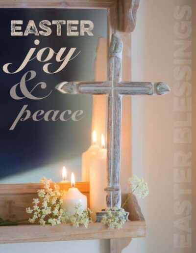 Cross and candles
