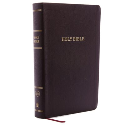 KJV Personal Size Giant Print Reference Bible, Burgundy Bonded Leather
