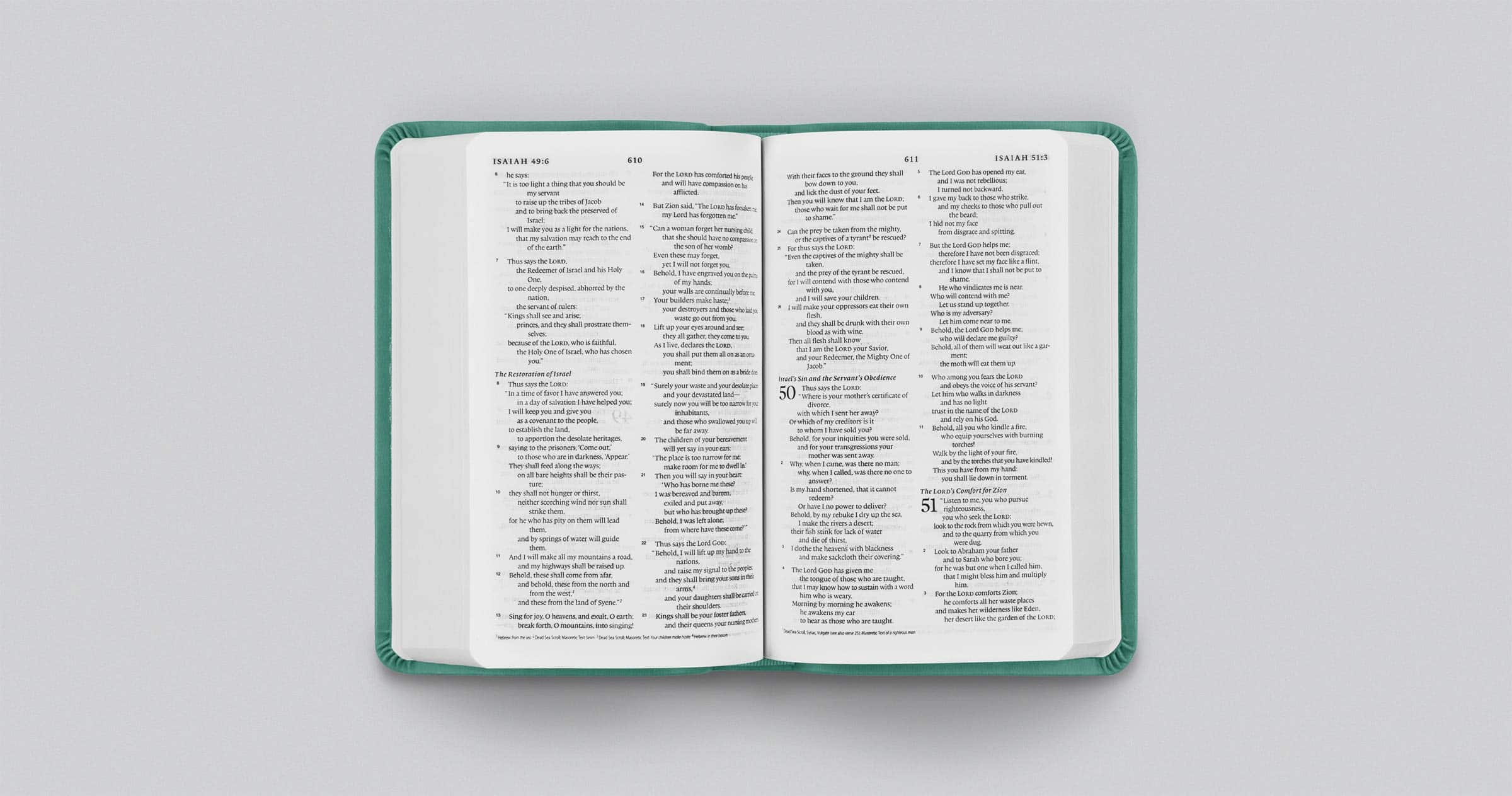 ESV value compact bible, turquoise, emblem design - Image 2