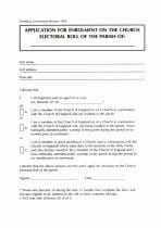 Application for Enrolment on the Electoral Roll