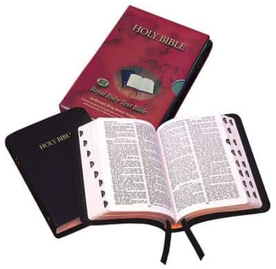 KJV Royal Ruby Calfskin Leather, Black