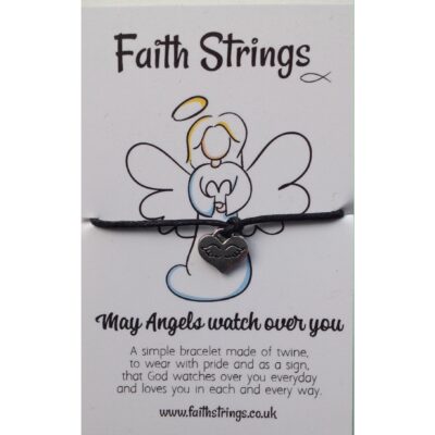 Angels Watch Over Faith String Bracelet