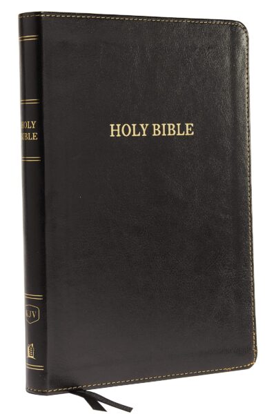 KJV Large Print Thinline Bible, Black Leathersoft