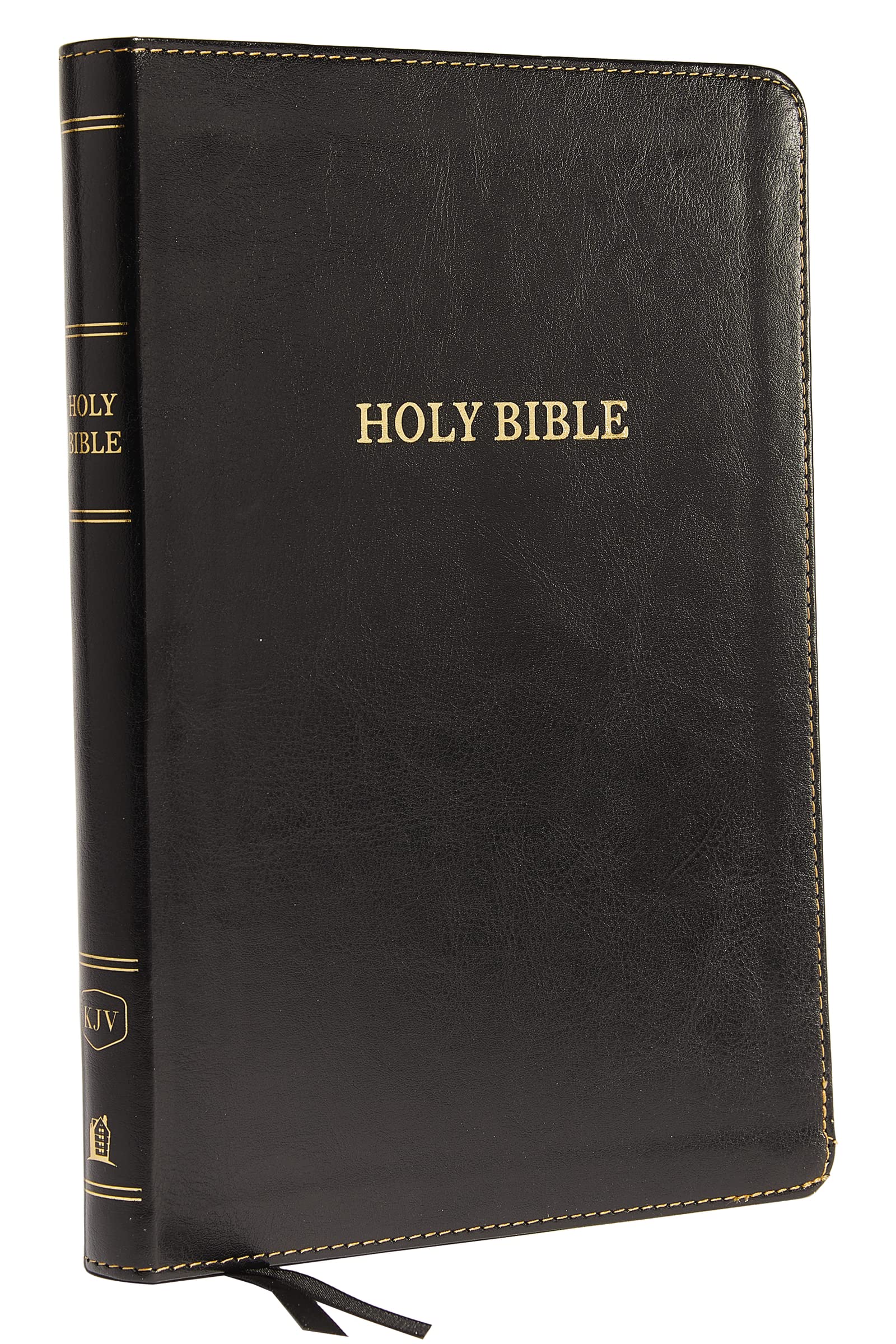 KJV Large Print Thinline Bible, Black Leathersoft