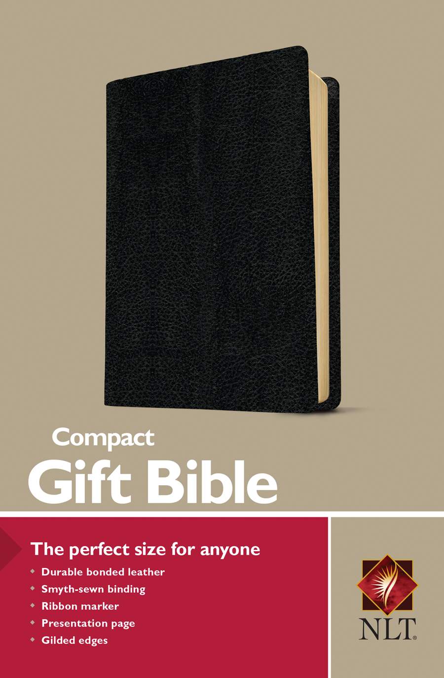 NLT Compact Gift Bible, Black