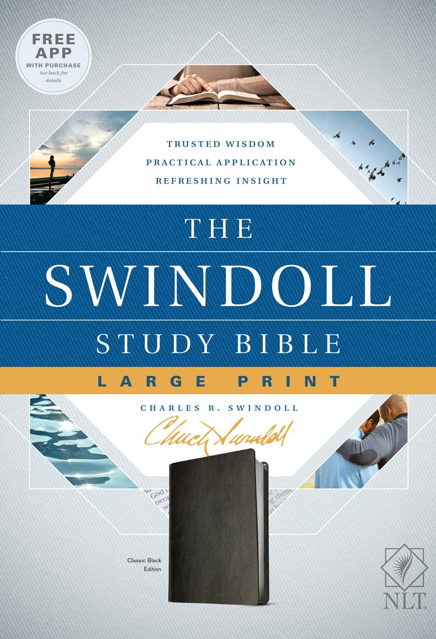 The NLT Swindoll Study Bible, Large Print, Indexed