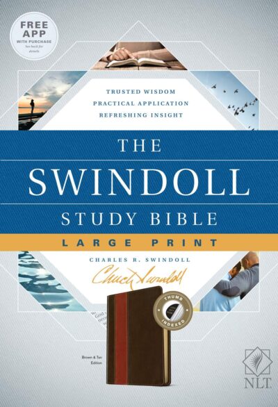 The NLT Swindoll Study Bible, Large Print,  Indexed,