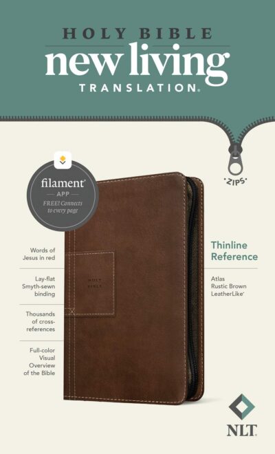 NLT Thinline Reference Zipper Bible, Filament Edition