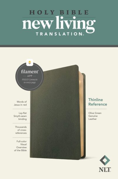 NLT Thinline Reference Bible, Filament Edition, Green