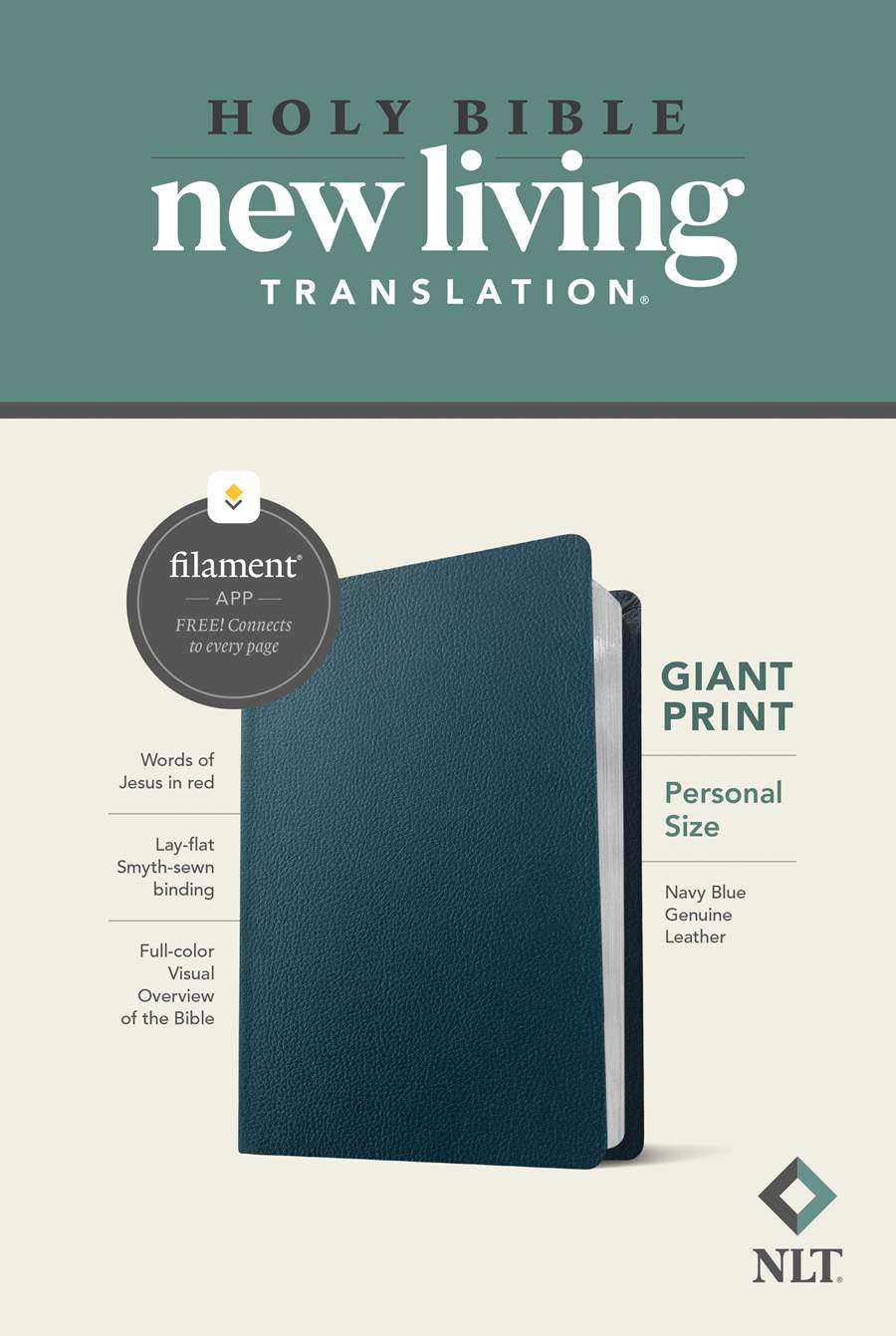 NLT Personal Size Giant Print Bible, Filament Edition
