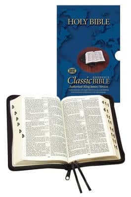 Holy Bible - Classic with Zip and Thumb Index: Calfskin Medium Sized Centre Reference: Authorised (King James) Version