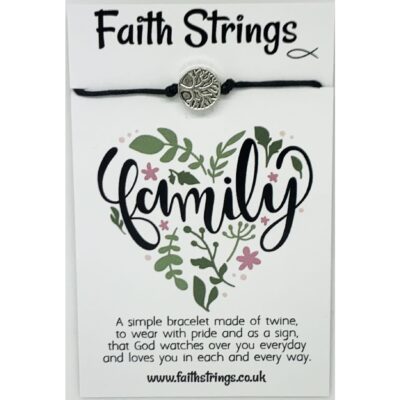 Family Tree Life Faith Strings Bracelet