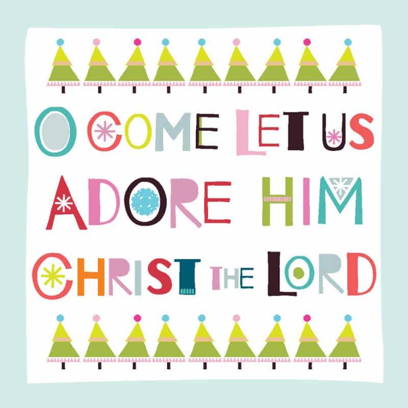 Adore Him Christmas Card