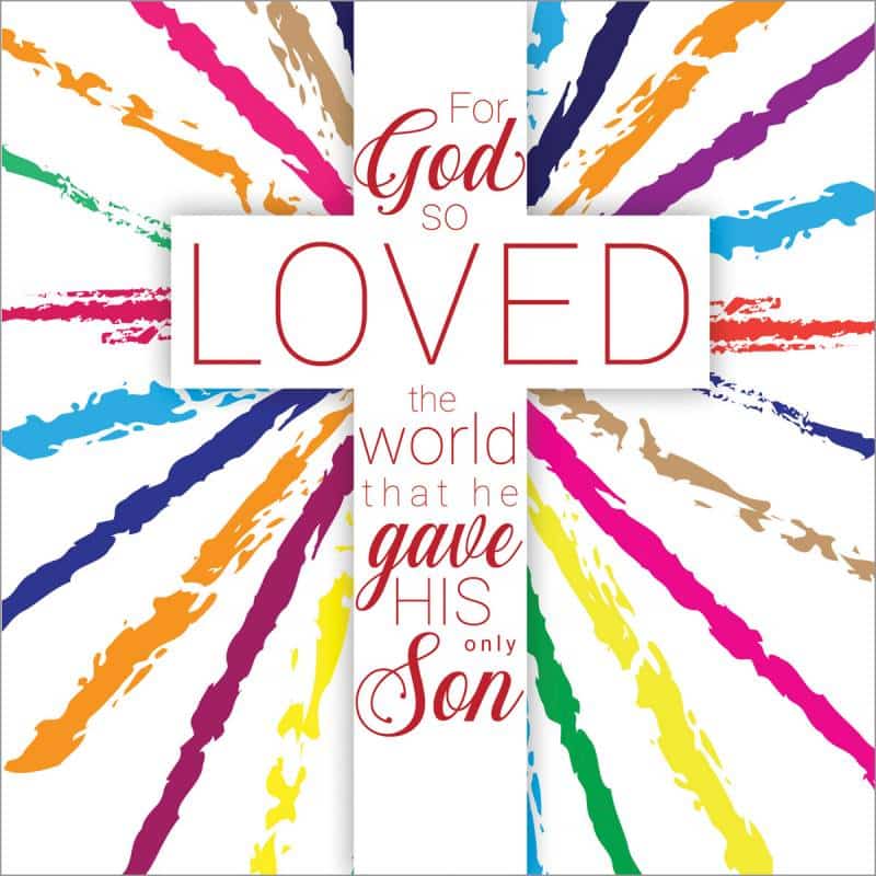 For God so loved Easter Cards (pack of 5)
