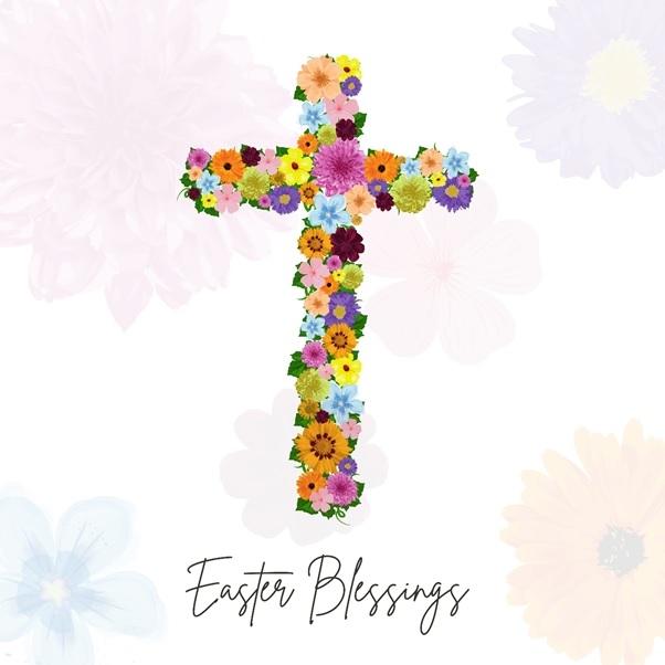 Easter Blessings Floral Cross | Spring Harvest Store