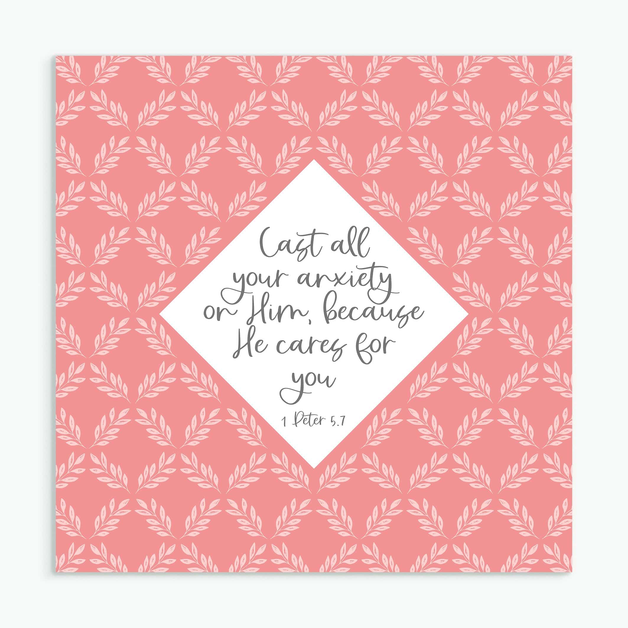 Cast All Your Anxiety Square Card