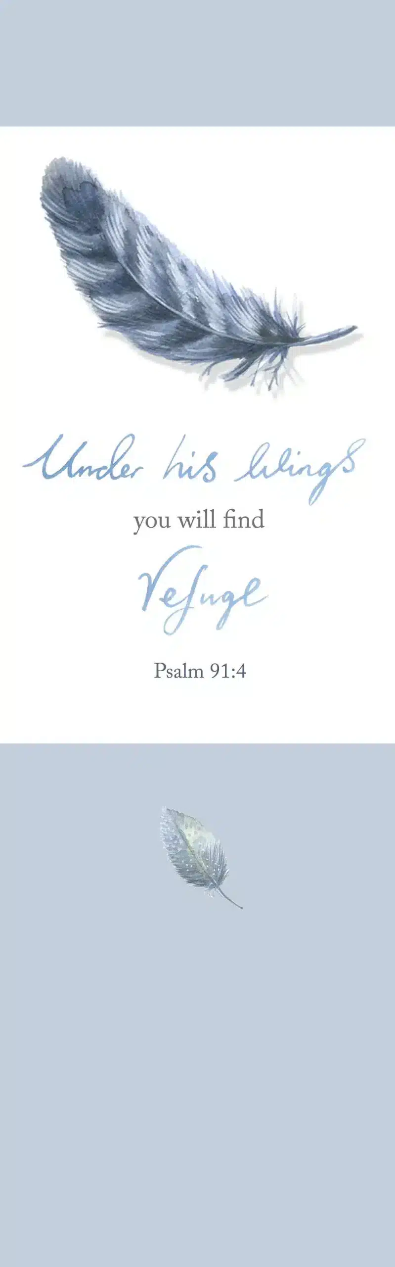 Under His Wings Bookmark (Forget-Me-Not)