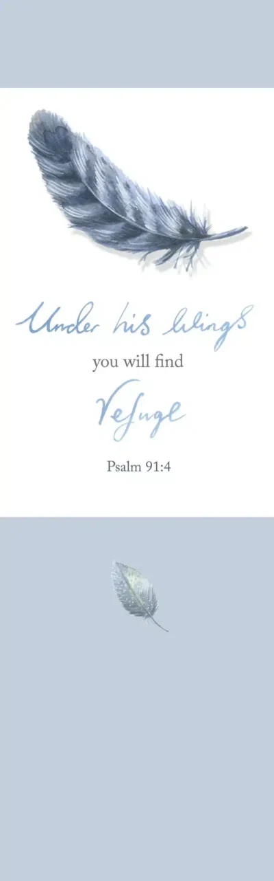 Under His Wings Bookmark (Forget-Me-Not)