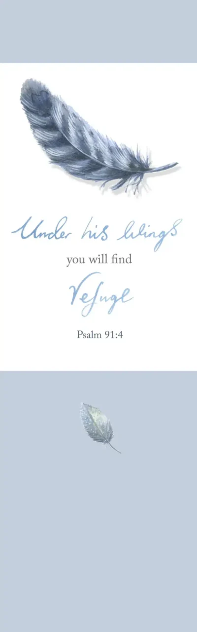 Under His Wings Bookmark (Forget-Me-Not)