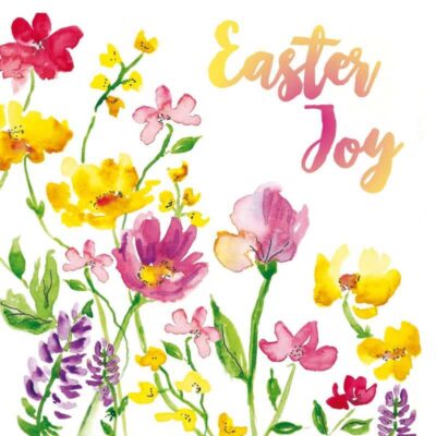 Easter Joy Flowers Easter Cards (pack of 5)