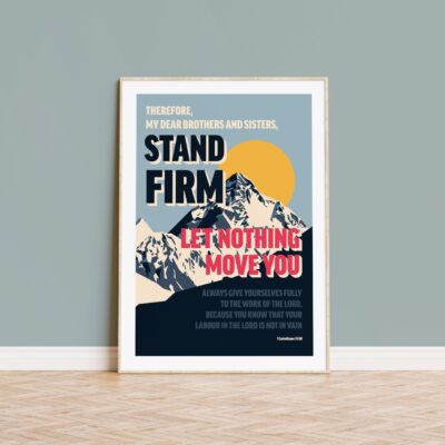 1 Corinthians 15 verse 58 poster