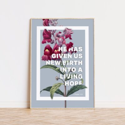 1 Peter 1 verse 3 poster