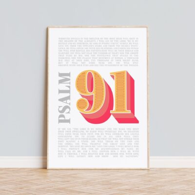 Psalm 91 - Modern Christian Typographic