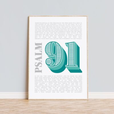 Psalm 91 - Modern Christian Typographic