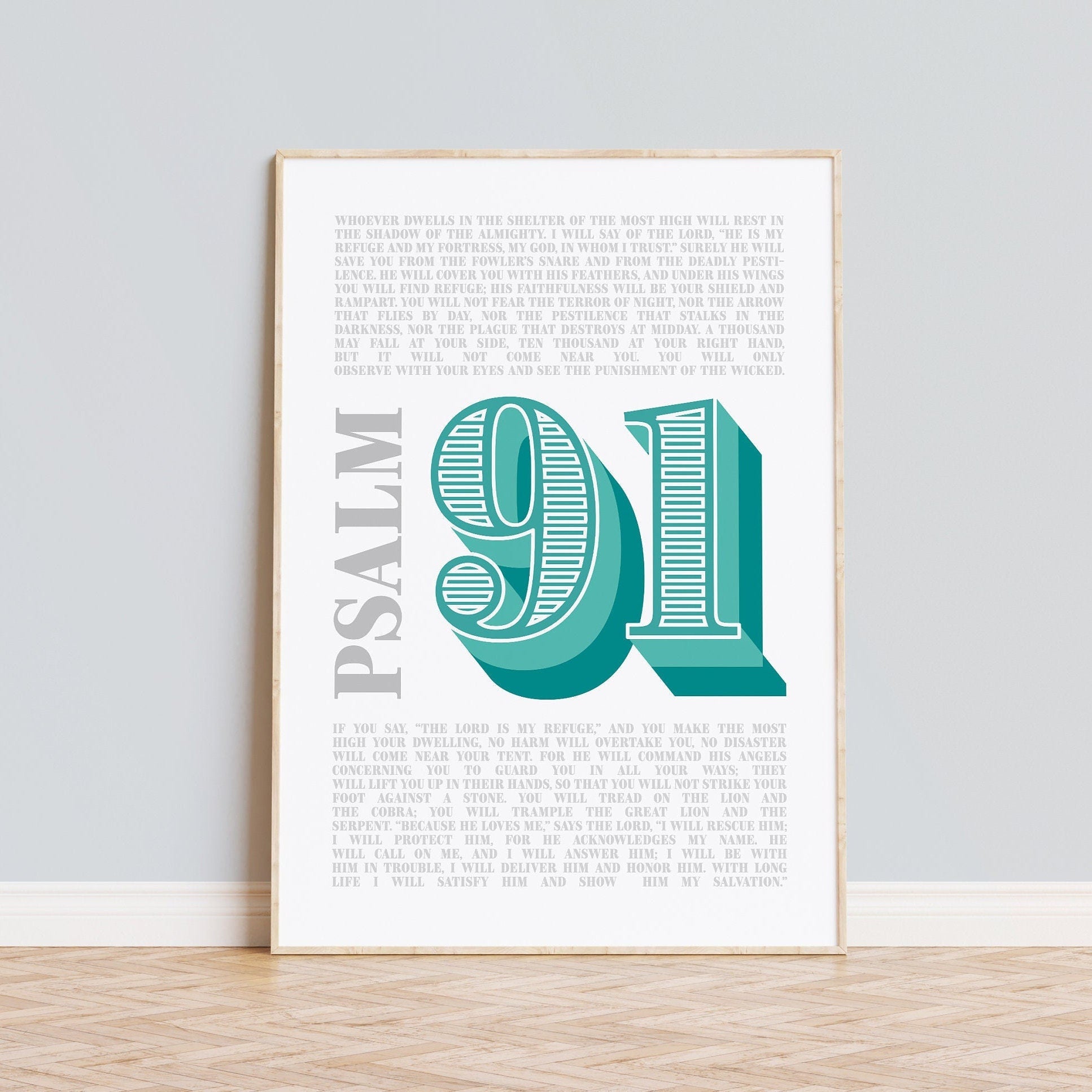 Psalm 91 - Modern Christian Typographic