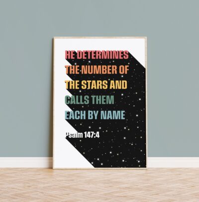 He determines the numbers of the stars print