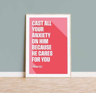1 Peter 5:7 poster