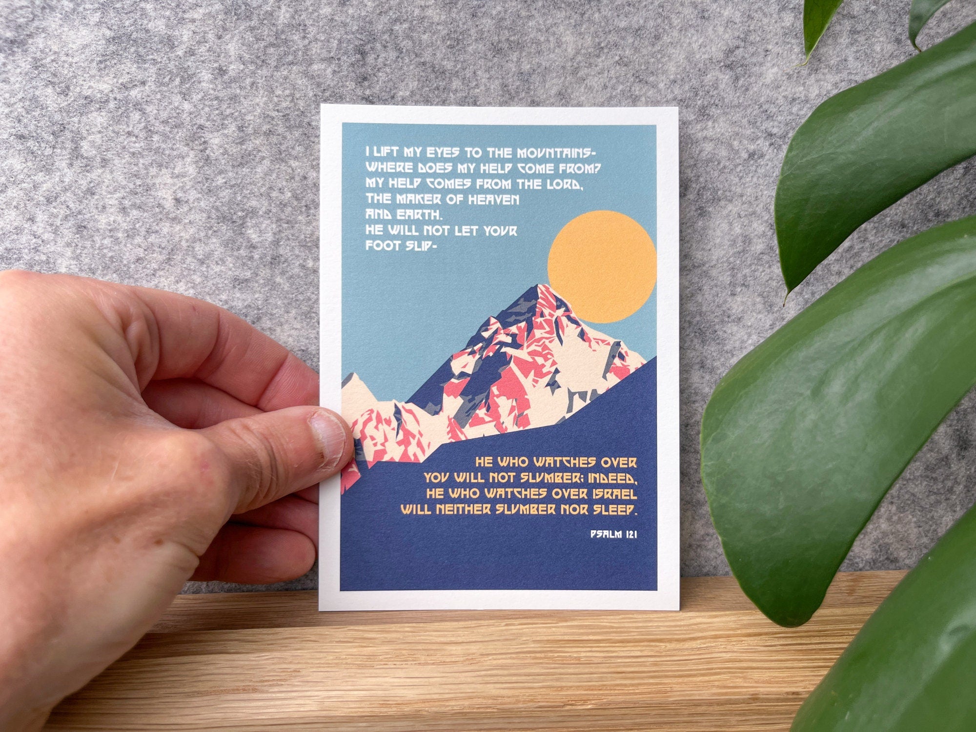 Postcard - 'I lift up my eyes..." - Psalm 121